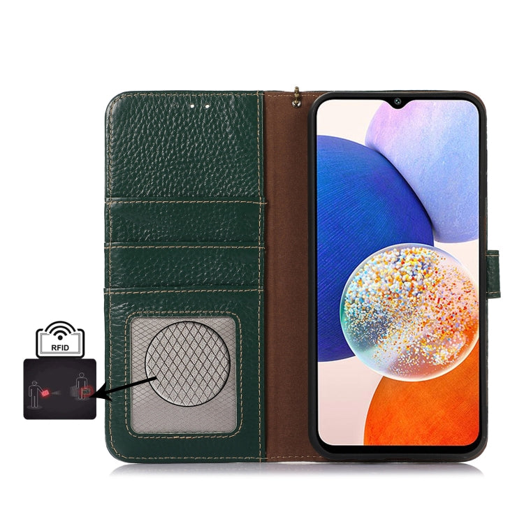 For Google Pixel 10 Pro / 9 Pro Genuine Leather Litchi Texture RFID Leather Phone Case(Green) - free shipping - PMC TechLife - Order now!