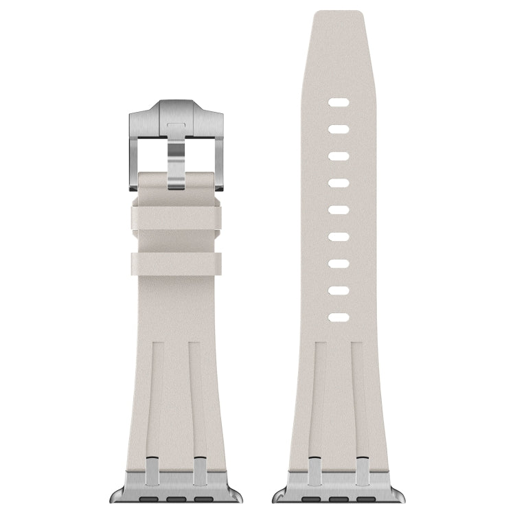 For Apple Watch Series 5 44mm Stone Grain Liquid Silicone Watch Band(Silver Starlight) - Watch Bands by PMC TechLife | Online Shopping South Africa | PMC TechLife