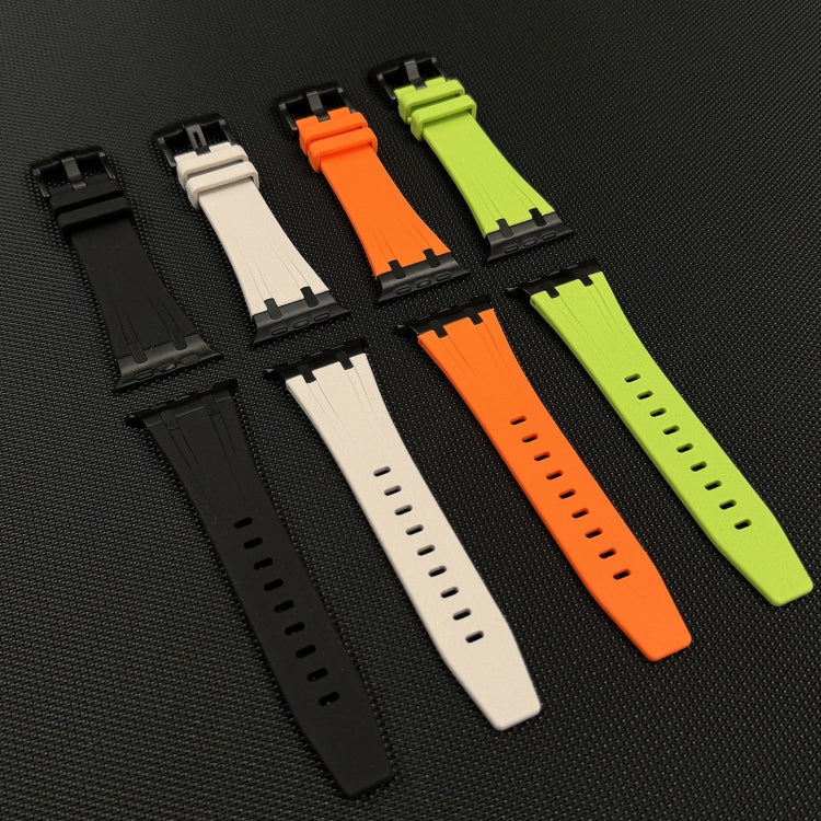 For Apple Watch Series 3 42mm Stone Grain Liquid Silicone Watch Band(Titanium Starlight) - Watch Bands by PMC TechLife | Online Shopping South Africa | PMC TechLife