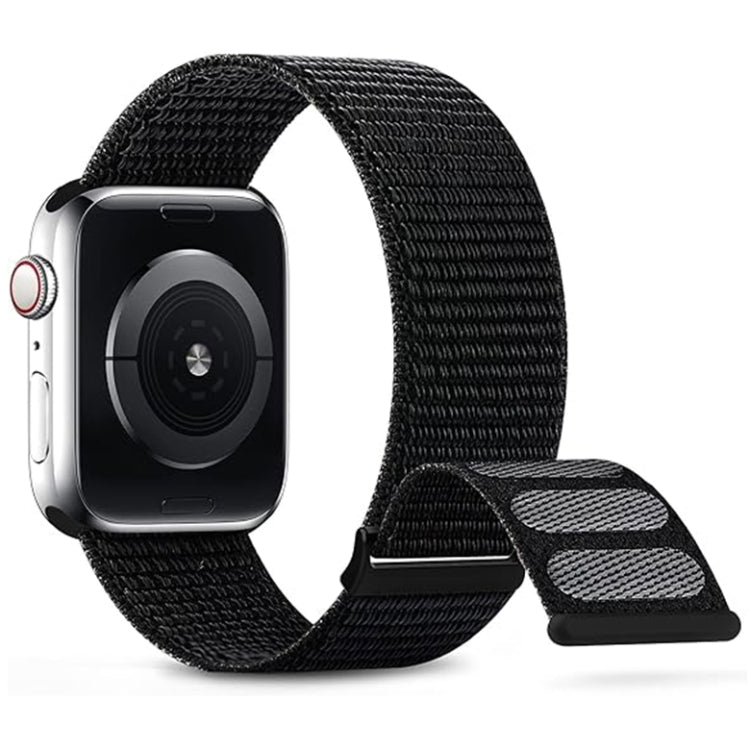 For Apple Watch SE 2023 40mm Dual Hook and Loop Nylon Watch Band(Dark Black) - free shipping - PMC TechLife - Order now!