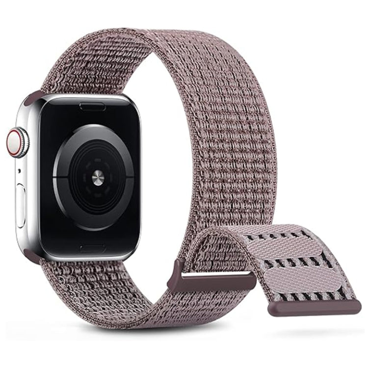 For Apple Watch SE 2022 40mm Dual Hook and Loop Nylon Watch Band(Smoke Purple) - Watch Bands by PMC TechLife | Online Shopping South Africa | PMC TechLife