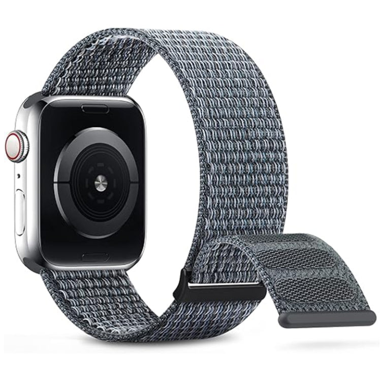 For Apple Watch Series 3 42mm Dual Hook and Loop Nylon Watch Band(Grey) - Watch Bands by PMC Jewellery | Online Shopping South Africa | PMC Jewellery