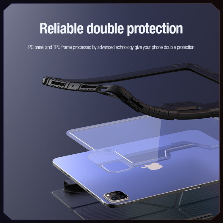 For iPad Pro 11 2024 NILLKIN Bumper Pro Multi-angle Folding Style Tablet Leather Case(Black) - free shipping - PMC TechLife - Order now!