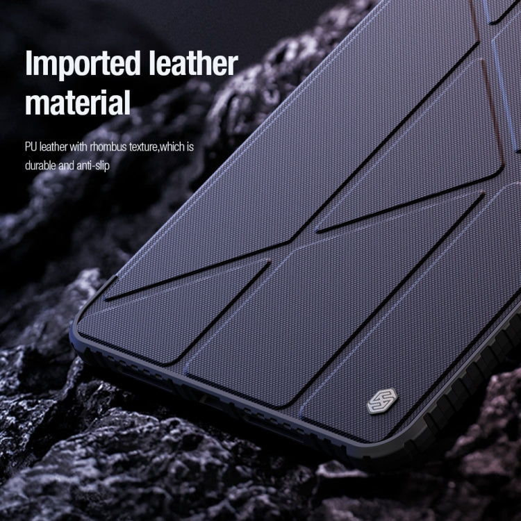 For iPad Air 13 2024 / 2025 NILLKIN Bumper Pro Multi-angle Folding Style Tablet Leather Case(Black) - free shipping - PMC Jewellery - Order now!