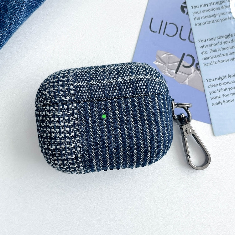 For AirPods 3 Stitching Denim Cloth Bluetooth Earphone Protective Case(Grid) - For AirPods 3 by PMC Jewellery | Online Shopping South Africa | PMC Jewellery | Buy Now Pay Later Mobicred