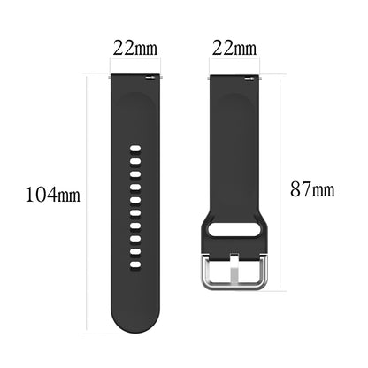 For Xiaomi Watch 2 Solid Color Metal Silver Buckle Silicone Watch Band, Size: S(White) - Watch Bands by PMC Jewellery | Online Shopping South Africa | PMC Jewellery