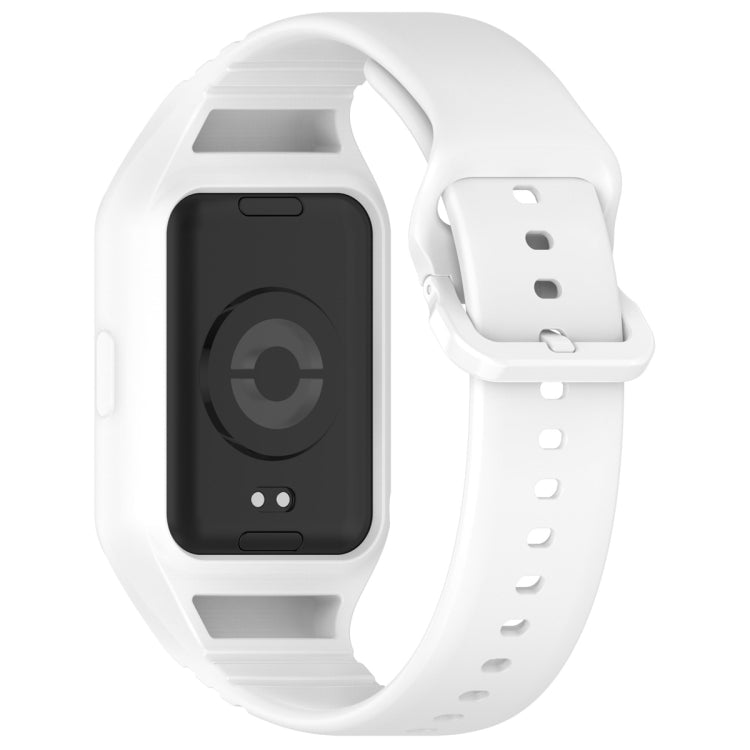 For Xiaomi Mi Band 8 Pro Solid Color Integrated TPU Watch Band(White) - Watch Bands by PMC TechLife | Online Shopping South Africa | PMC TechLife