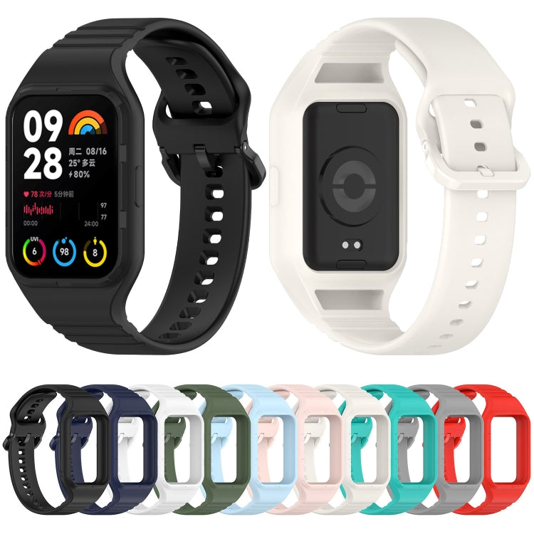 For Xiaomi Mi Band 8 Pro Solid Color Integrated TPU Watch Band(Black) - Watch Bands by PMC Jewellery | Online Shopping South Africa | PMC Jewellery