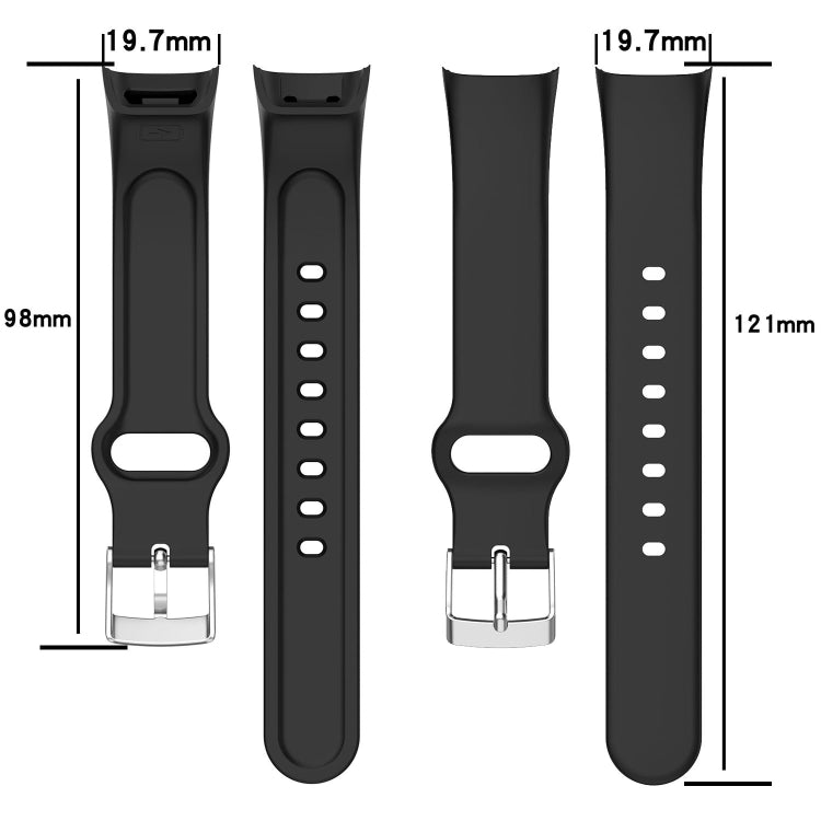 For Mambo Band 6S Solid Color Silver Buckle Silicone Watch Band(White) - Watch Bands by PMC TechLife | Online Shopping South Africa | PMC TechLife