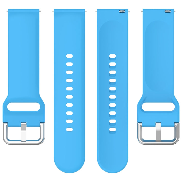 For CMF Watch Pro D395 22mm Solid Color Silver Buckle Silicone Watch Band, Size:L(Sky Blue) - Watch Bands by PMC Jewellery | Online Shopping South Africa | PMC Jewellery