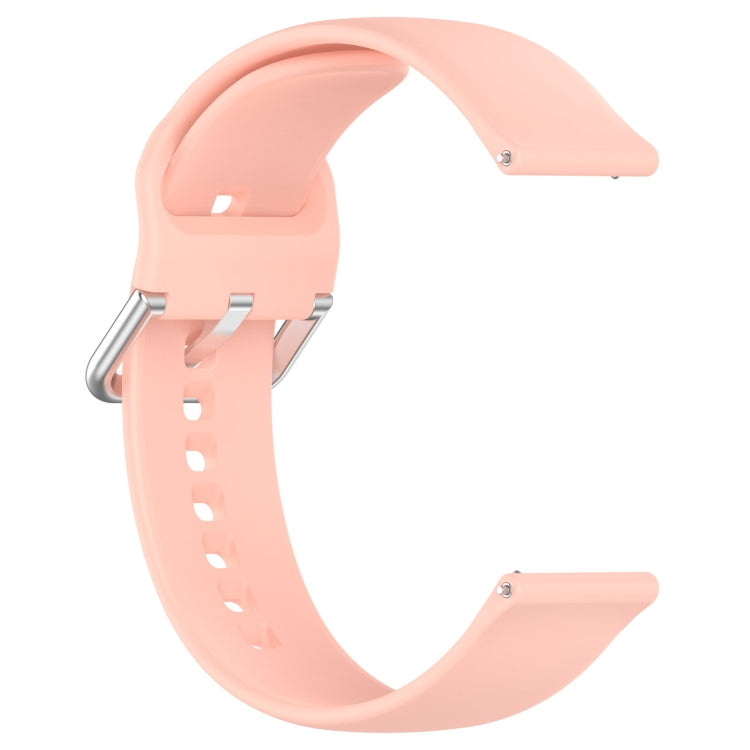 For CMF Watch Pro D395 22mm Solid Color Silver Buckle Silicone Watch Band, Size:S(Light Pink) - Watch Bands by PMC Jewellery | Online Shopping South Africa | PMC Jewellery