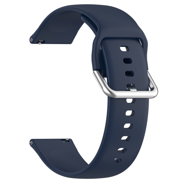 For CMF Watch Pro D395 22mm Solid Color Silver Buckle Silicone Watch Band, Size:S(Midnight Blue) - Watch Bands by PMC TechLife | Online Shopping South Africa | PMC TechLife