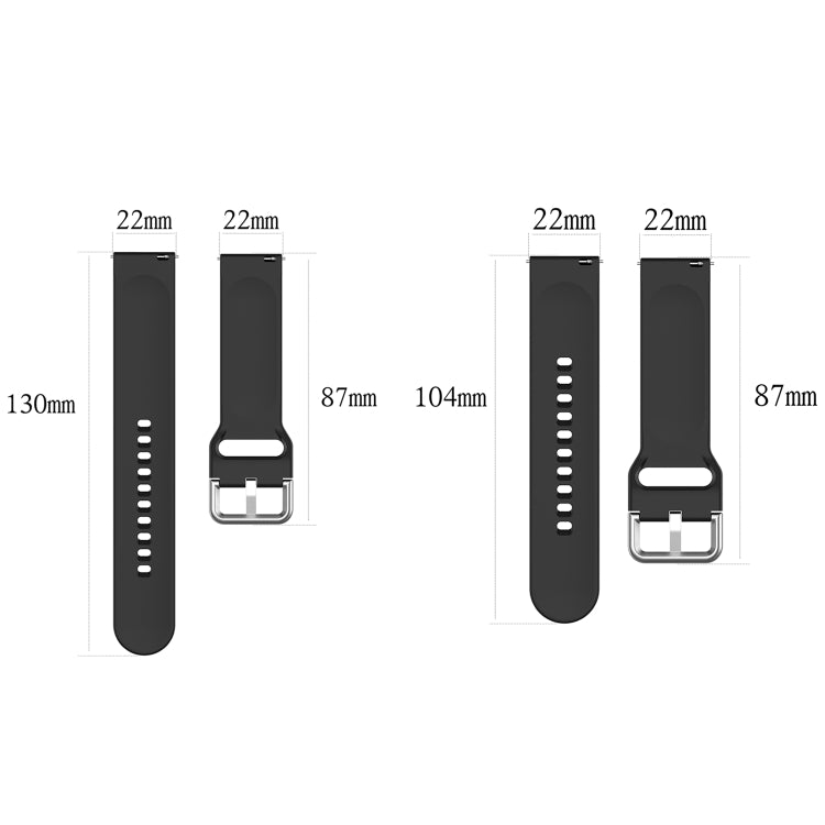 For CMF Watch Pro D395 22mm Solid Color Silver Buckle Silicone Watch Band, Size:S(White) - Watch Bands by PMC Jewellery | Online Shopping South Africa | PMC Jewellery