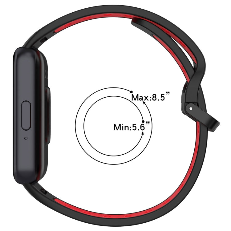For Samsung Galaxy Fit 3 Two Color Breathable Silicone Watch Band(Teal White) - Watch Bands by PMC TechLife | Online Shopping South Africa | PMC TechLife