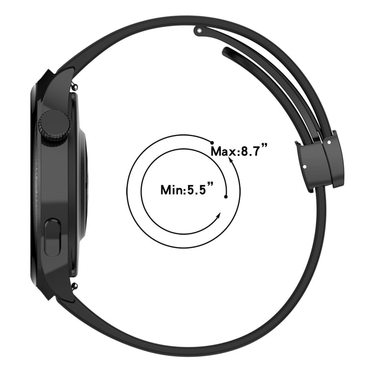 18mm Groove Folding Black Buckle Silicone Watch Band(Dark Green) - 18mm Bands by PMC TechLife | Online Shopping South Africa | PMC TechLife | Buy Now Pay Later Mobicred