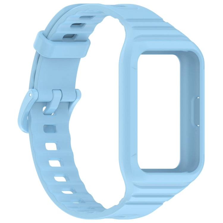 For Samsung Galaxy Fit 3 Solid Color Integrated TPU Watch Band(Light Blue) - Watch Bands by PMC Jewellery | Online Shopping South Africa | PMC Jewellery