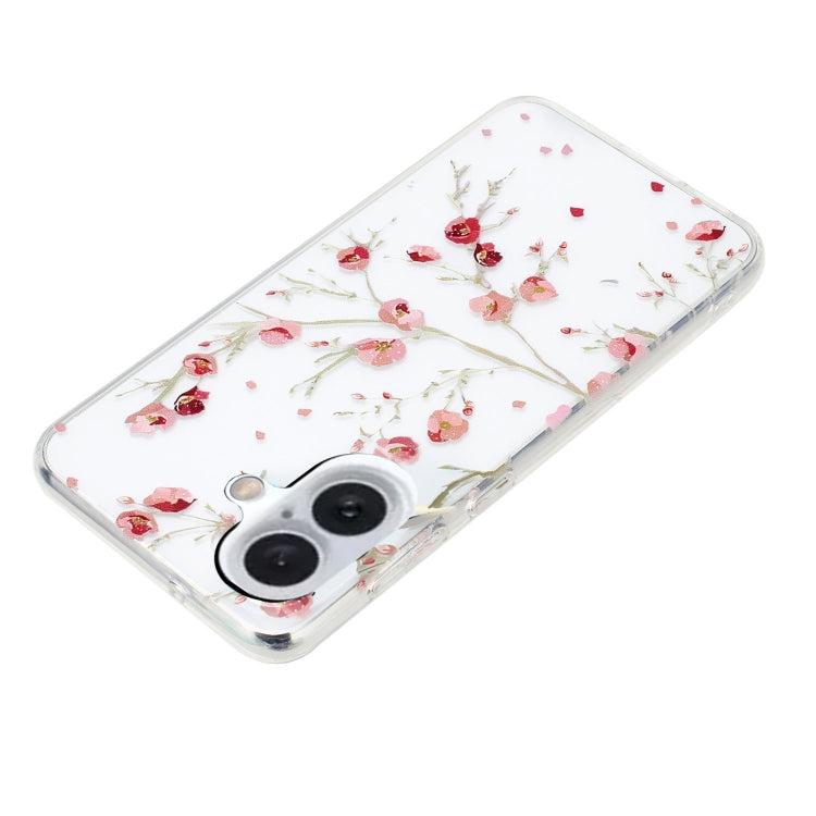 For iPhone 16 Colorful Painting Pattern TPU Phone Case(Red Flowers) - iPhone 16 Cases by PMC Jewellery | Online Shopping South Africa | PMC Jewellery | Buy Now Pay Later Mobicred