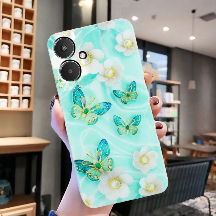 For Xiaomi Redmi 13C 4G Colorful Painting Pattern TPU Phone Case(Butterflies) - 13C Cases by PMC Jewellery | Online Shopping South Africa | PMC Jewellery