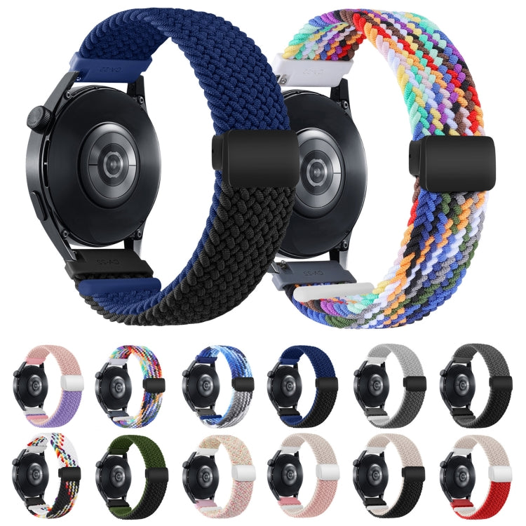 18mm Two-color Magnetic Braided Nylon Watch Band(Light Dark Grey) - 18mm Bands by PMC TechLife | Online Shopping South Africa | PMC TechLife | Buy Now Pay Later Mobicred