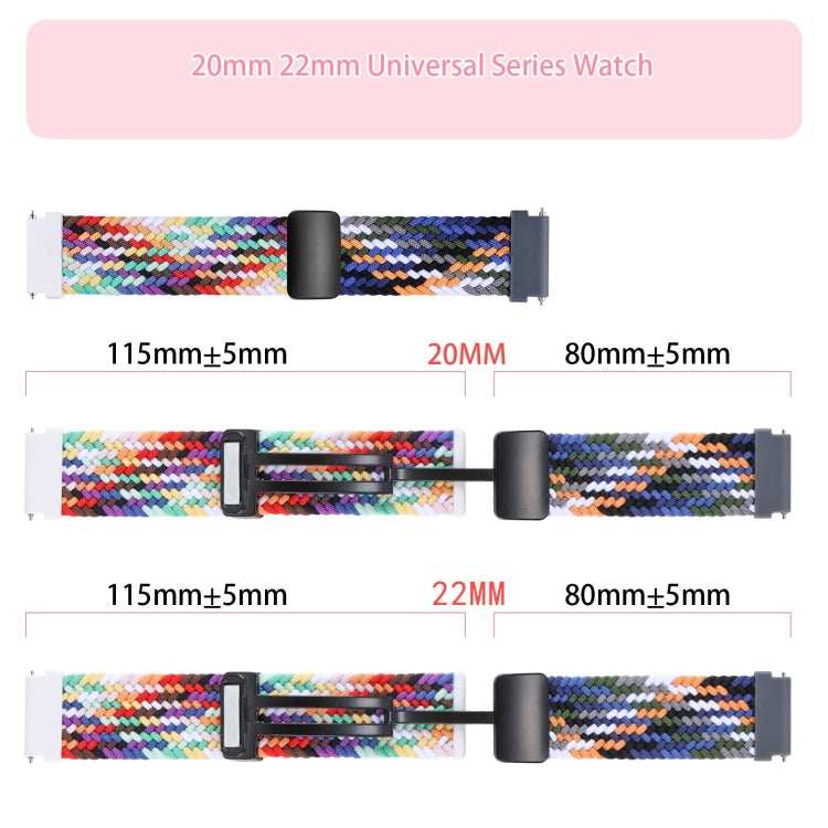 18mm Two-color Magnetic Braided Nylon Watch Band(Space Grey Black) - 18mm Bands by PMC TechLife | Online Shopping South Africa | PMC TechLife | Buy Now Pay Later Mobicred