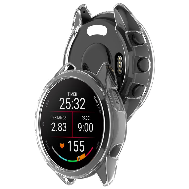 For Garmin Forerunner 165 / 165 Music Half Pack Hollow TPU Watch Protective Case(Transparent) - Watch Cases by PMC Jewellery | Online Shopping South Africa | PMC Jewellery