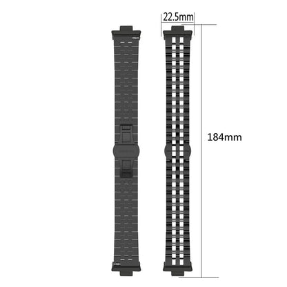 For  Xiaomi Redmi Watch 4 Five-bead Butterfly Buckle Metal Watch Band(Rose Gold) - Watch Bands by PMC Jewellery | Online Shopping South Africa | PMC Jewellery