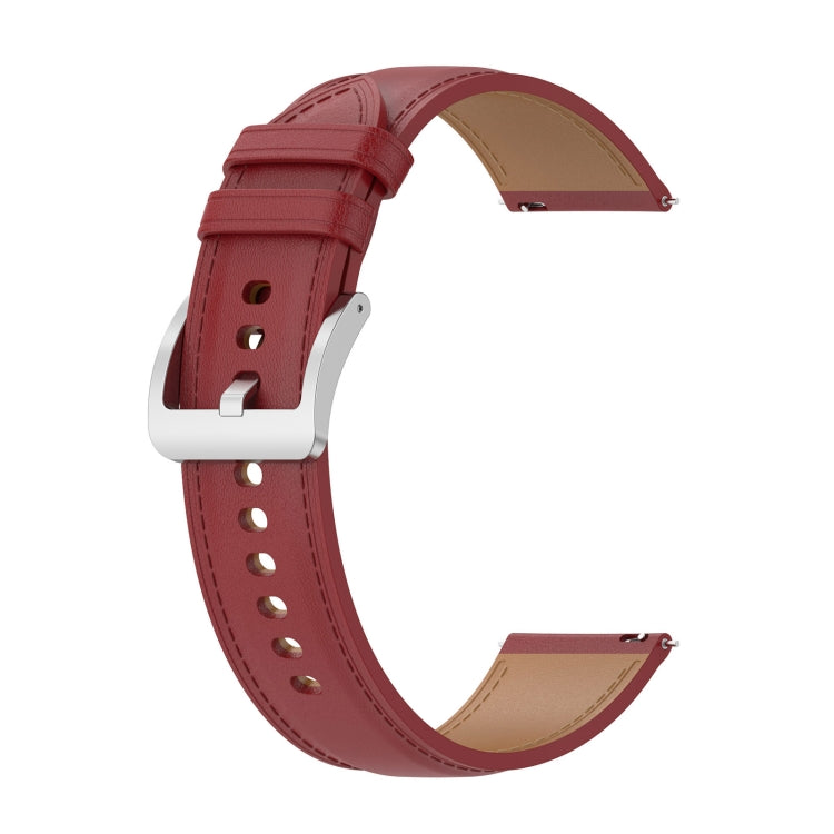 For Xiaomi Watch 2 22mm Genuine Leather Watch Band(Red) - Watch Bands by PMC Jewellery | Online Shopping South Africa | PMC Jewellery