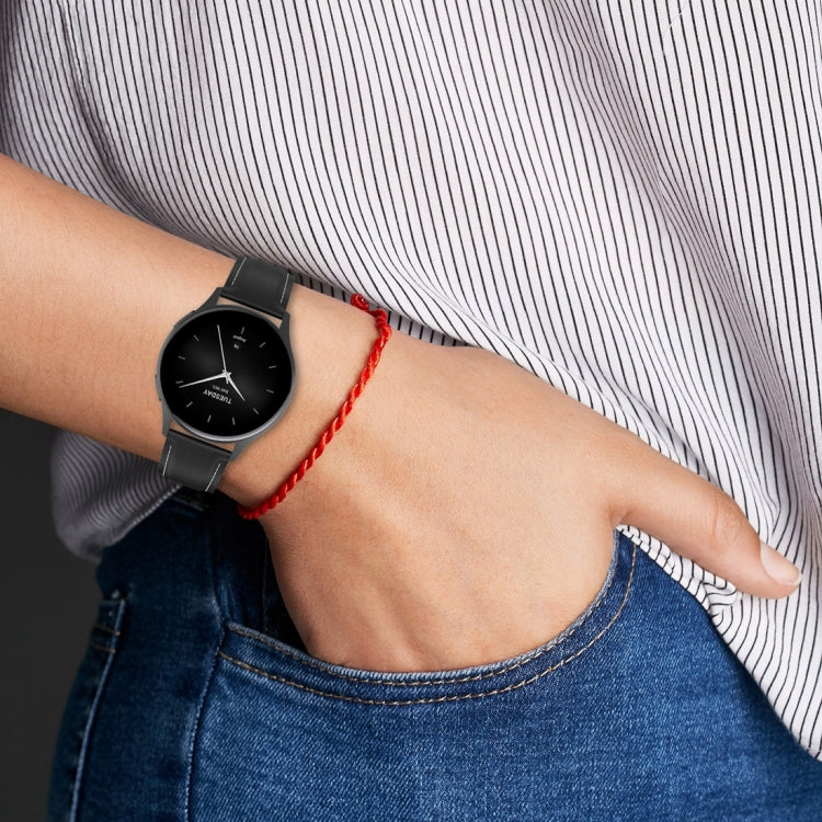 For Xiaomi Watch 2 22mm Genuine Leather Watch Band(Black) - Watch Bands by PMC TechLife | Online Shopping South Africa | PMC TechLife