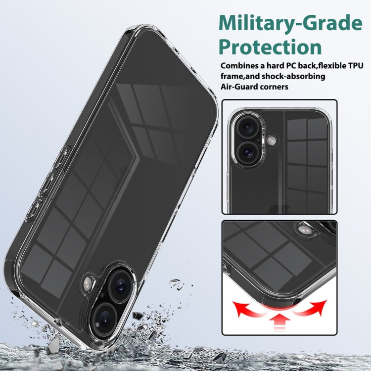 For iPhone 16 Plus Scratchproof Acrylic TPU Phone Case(Transparent) - free shipping - PMC TechLife - Order now!