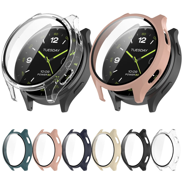 For Xiaomi Watch 2 PC + Tempered Film Integrated Watch Protective Case(Ink Blue) - Watch Cases by PMC TechLife | Online Shopping South Africa | PMC TechLife