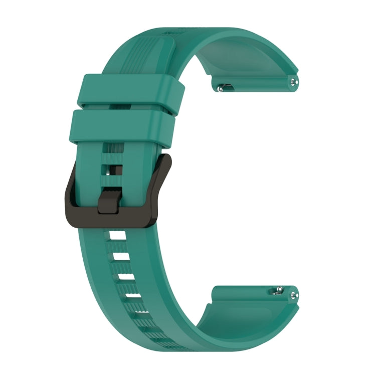 For Honor Watch GS 4 Striped Stainless Steel Buckle Silicone Watch Band(Pine Green) - Watch Bands by PMC Jewellery | Online Shopping South Africa | PMC Jewellery