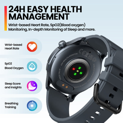 Zeblaze Btalk 3 Pro 1.43 inch BT5.2 Fitness Wellness Smart Watch, Support Bluetooth Call / Sleep / Blood Oxygen / Heart Rate / Blood Pressure Health Monitor(Space Gray) - Smart Watches by Zeblaze | Online Shopping South Africa | PMC Jewellery | Buy Now Pay Later Mobicred