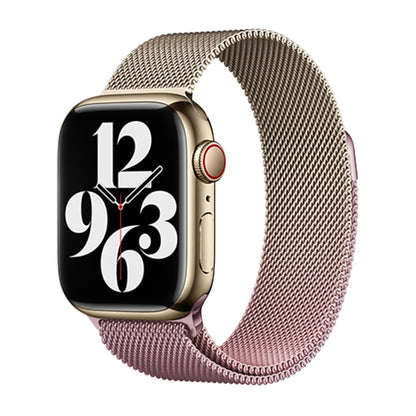 For Apple Watch SE 2023 40mm Milan Gradient Loop Magnetic Buckle Watch Band(Gold Light Pink) - Watch Bands by PMC Jewellery | Online Shopping South Africa | PMC Jewellery