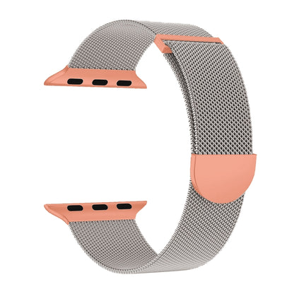 For Apple Watch Ultra 2 49mm Two Color Milanese Loop Magnetic Watch Band(Starlight Orange) - Watch Bands by PMC Jewellery | Online Shopping South Africa | PMC Jewellery