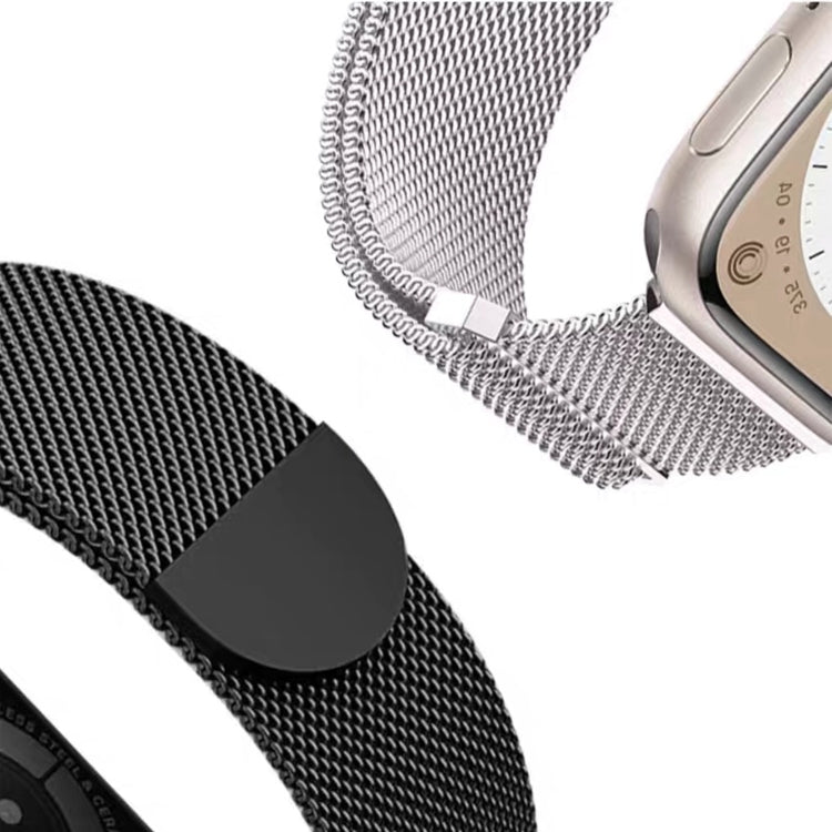 For Apple Watch Series 6 40mm Two Color Milanese Loop Magnetic Watch Band(Starlight Green) - Watch Bands by PMC Jewellery | Online Shopping South Africa | PMC Jewellery