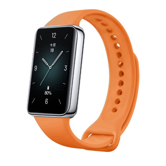 For Honor Band 9 Solid Color Silicone Watch Band(Orange) - Watch Bands by PMC Jewellery | Online Shopping South Africa | PMC Jewellery