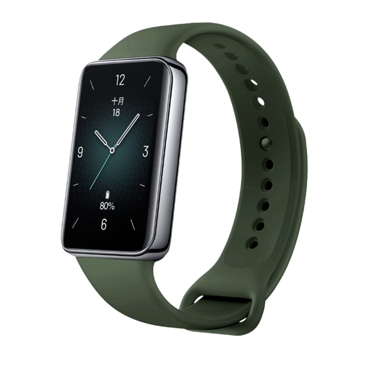 For Honor Band 9 Solid Color Silicone Watch Band(Green) - Watch Bands by PMC Jewellery | Online Shopping South Africa | PMC Jewellery