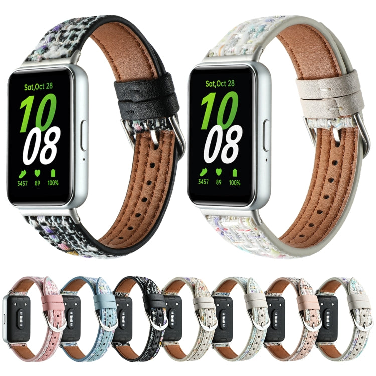 For Samsung Galaxy Fit 3 Woolen Leather Watch Band(Starlight) - free shipping - PMC TechLife - Order now!