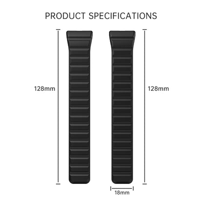 For Samsung Galaxy Fit 3 Two Color Magnetic Silicone Watch Band(Black Red) - Watch Bands by PMC Jewellery | Online Shopping South Africa | PMC Jewellery