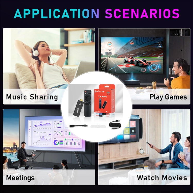 TV98 Rockchip 3228A Quad Core 4K HD Bluetooth Android TV Stick, RAM:4GB+32GB(EU Plug) - Android TV Sticks by PMC TechLife | Online Shopping South Africa | PMC TechLife | Buy Now Pay Later Mobicred