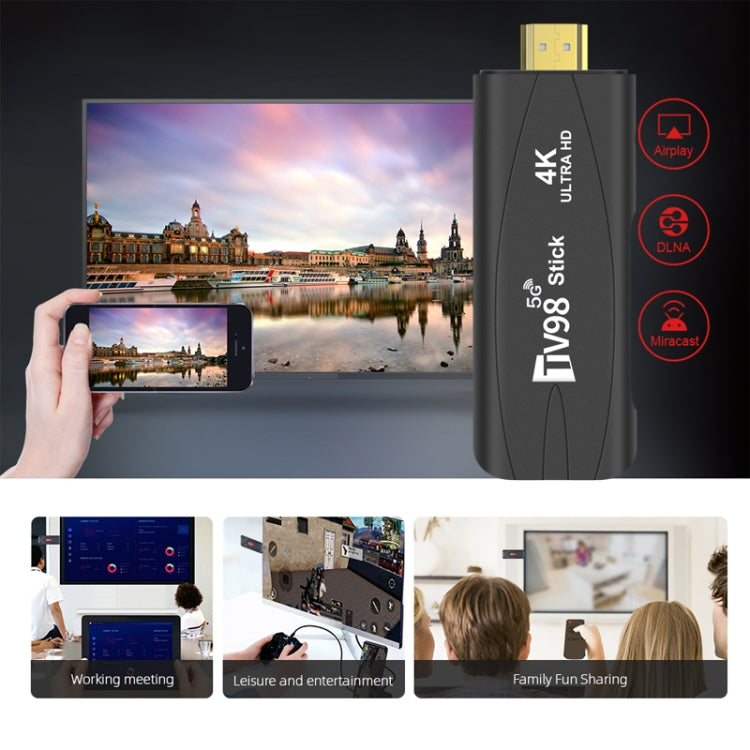 TV98 Rockchip 3228A Quad Core 4K HD Bluetooth Android TV Stick, RAM:4GB+32GB(AU Plug) - Android TV Sticks by PMC TechLife | Online Shopping South Africa | PMC TechLife | Buy Now Pay Later Mobicred