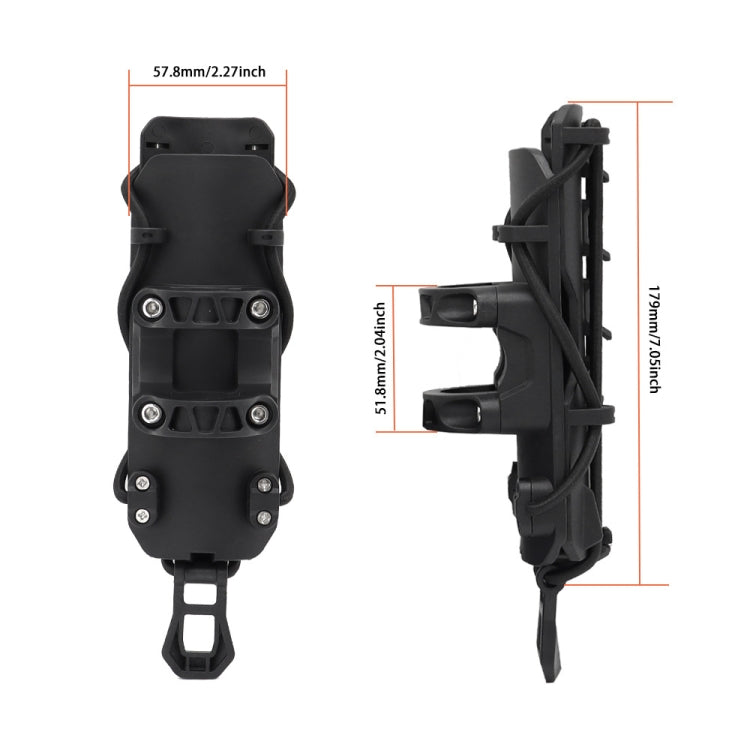 For 25mm Tube Diameter Motorcycle Modified Bumper Drink Water Cup Holder(Black) - Holder by PMC TechLife | Online Shopping South Africa | PMC TechLife | Buy Now Pay Later Mobicred