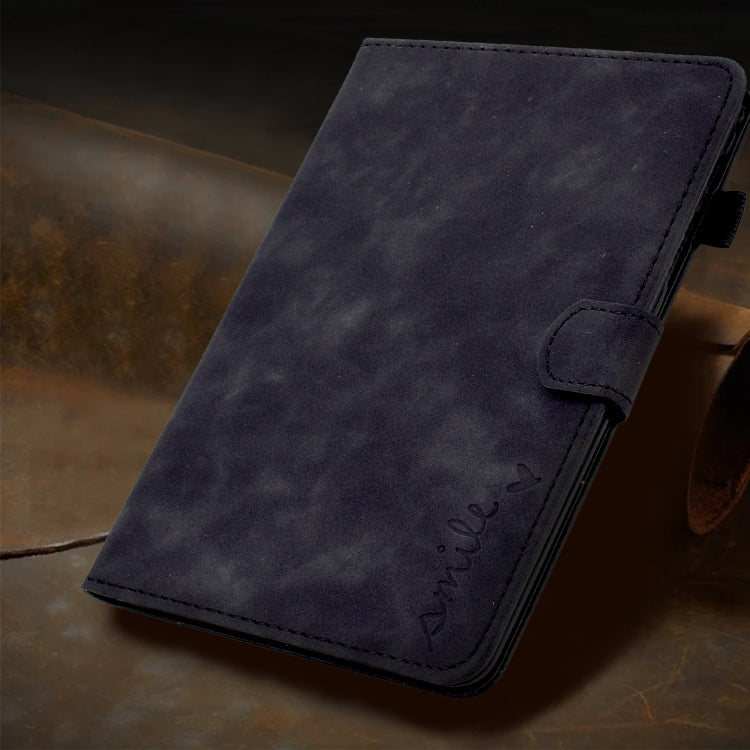 For Lenovo Tab M11 / Xiaoxin Pad 11 2024 Smile Embossed Smart Leather Tablet Case(Black) - Lenovo by PMC Jewellery | Online Shopping South Africa | PMC Jewellery | Buy Now Pay Later Mobicred