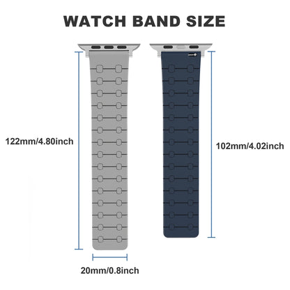 For Apple Watch SE 2022 40mm Two Color Loop Magnetic Silicone Watch Band(Dark Brown+Light Brown) - Watch Bands by PMC Jewellery | Online Shopping South Africa | PMC Jewellery