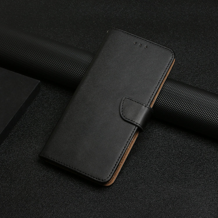 For TCL 502 Genuine Leather Fingerprint-proof Flip Phone Case(Black) - TCL by PMC TechLife | Online Shopping South Africa | PMC TechLife | Buy Now Pay Later Mobicred