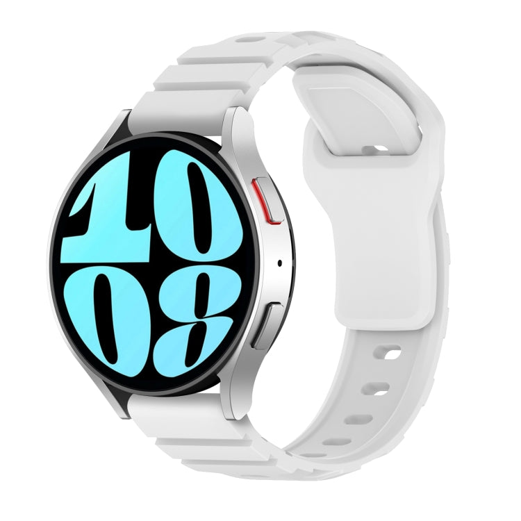 18mm Armor Silicone Watch Band(White) - 18mm Bands by PMC TechLife | Online Shopping South Africa | PMC TechLife | Buy Now Pay Later Mobicred
