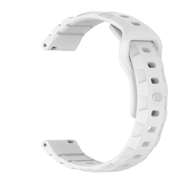 18mm Armor Silicone Watch Band(White) - 20mm Bands by PMC Jewellery | Online Shopping South Africa | PMC Jewellery