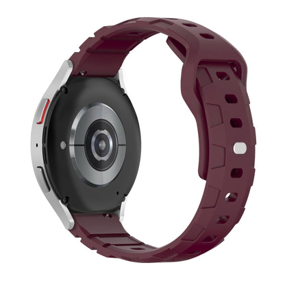 18mm Armor Silicone Watch Band(Wine Red) - 20mm Bands by PMC Jewellery | Online Shopping South Africa | PMC Jewellery