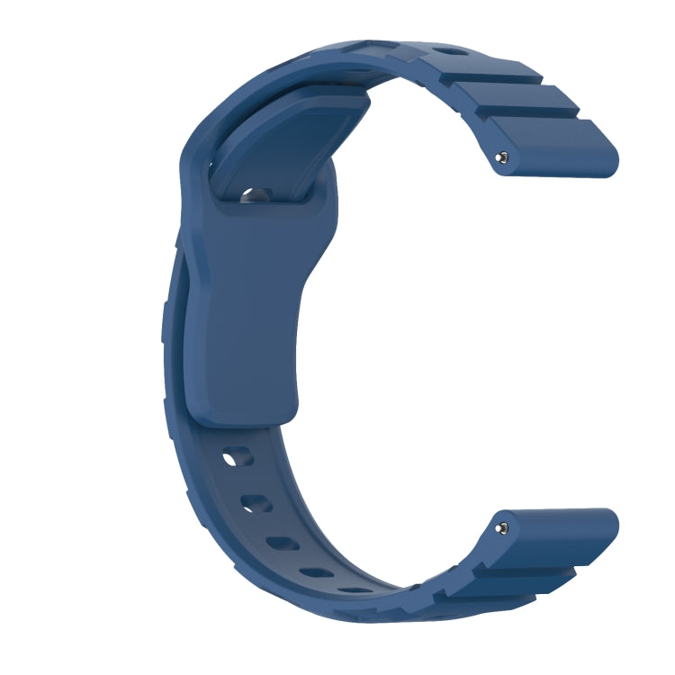 18mm Armor Silicone Watch Band(Dark Blue) - 20mm Bands by PMC Jewellery | Online Shopping South Africa | PMC Jewellery