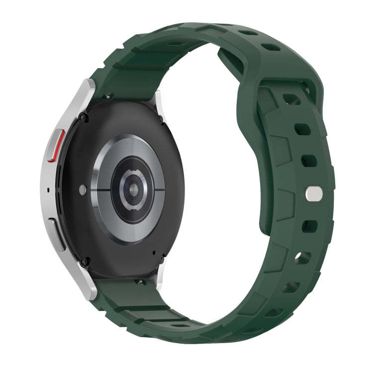 18mm Armor Silicone Watch Band(Dark Green) - 20mm Bands by PMC Jewellery | Online Shopping South Africa | PMC Jewellery